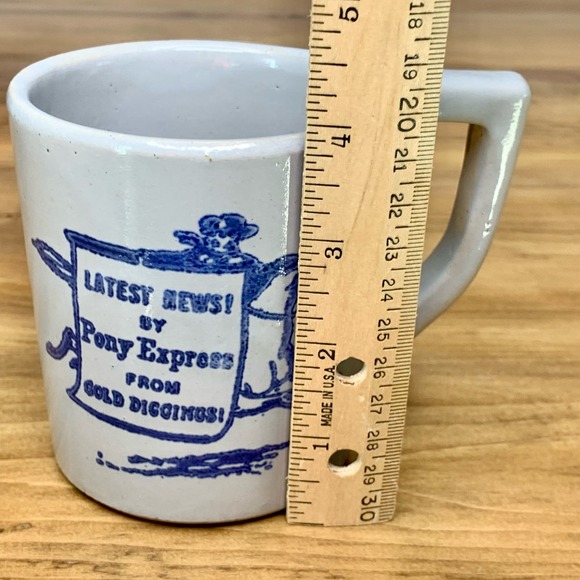 Vintage WSG Monmouth Pottery Western Pony Express USA Gold Diggings - Picture 11 of 12